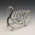 British Vintage Silver Plated Swan Toast Rack